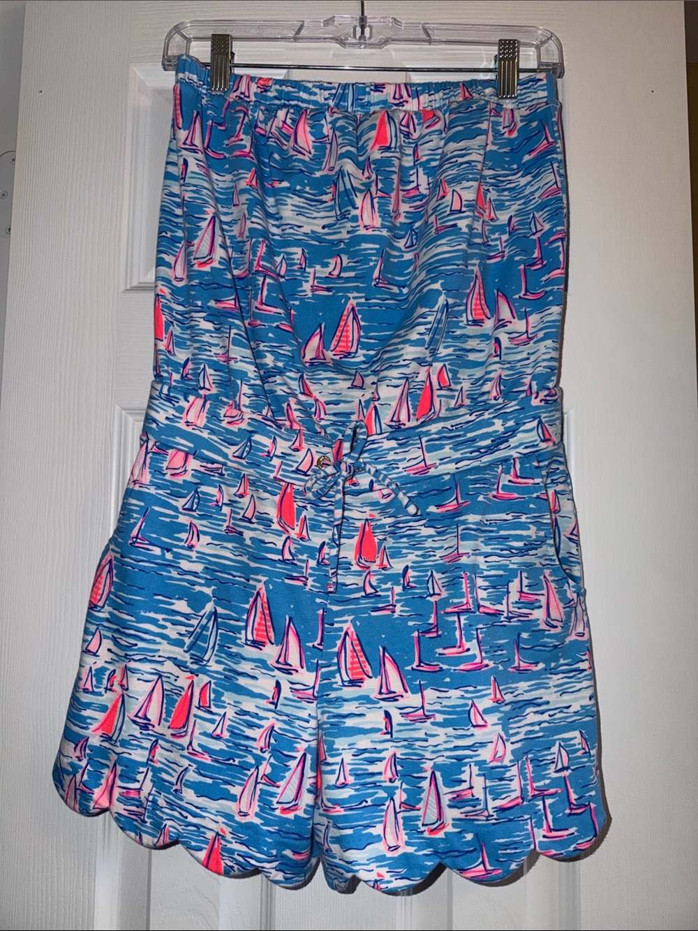 Lilly Pulitzer Blue & Pink Sailboat Romper